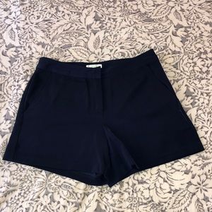 Navy Blue High Waisted Shorts